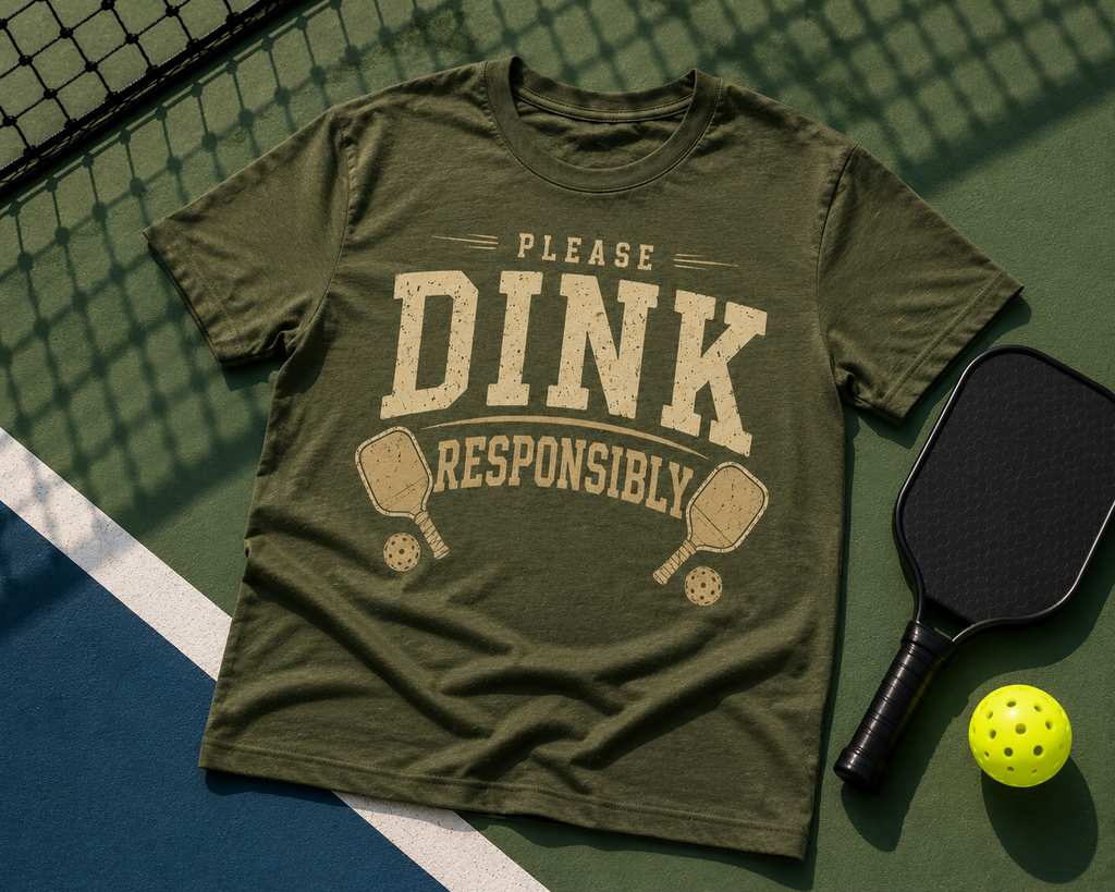 Dink Responsibly Shirt – Funny Pickleball T-Shirt, Pickleball Gift for Men & Women