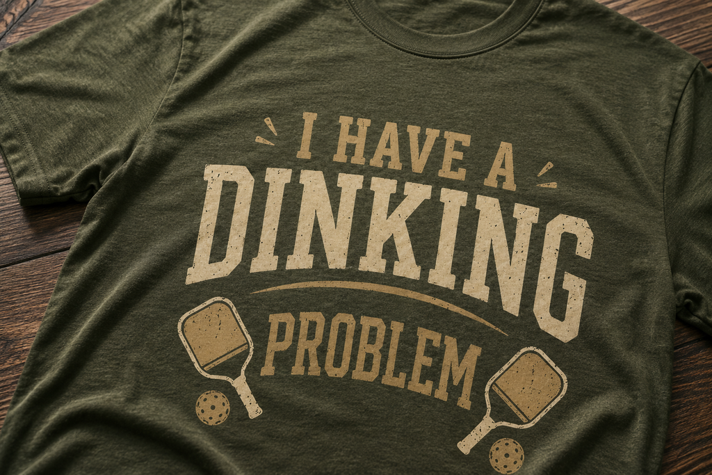 I Have a Dinking Problem Shirt – Funny Pickleball T-Shirt, Pickleball Gift for Men & Women Unisex Softstyle T-Shirt