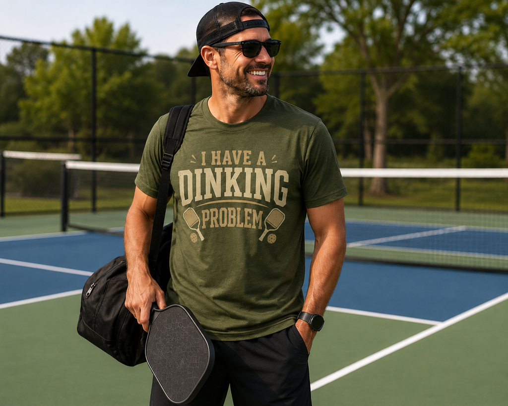 I Have a Dinking Problem Shirt – Funny Pickleball T-Shirt, Pickleball Gift for Men & Women Unisex Softstyle T-Shirt
