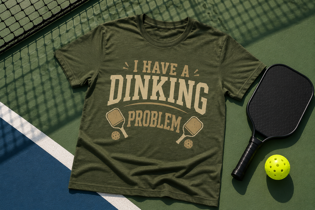 I Have a Dinking Problem Shirt – Funny Pickleball T-Shirt, Pickleball Gift for Men & Women Unisex Softstyle T-Shirt