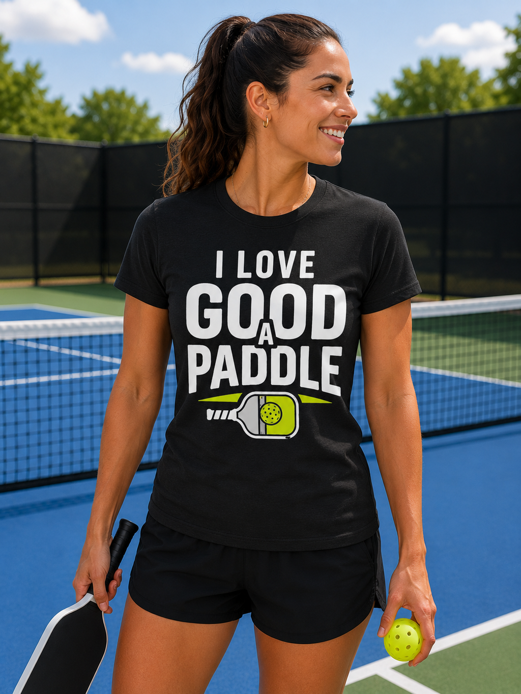 I Love a Good Paddle Shirt – Funny Pickleball Graphic Tee for Men & Women