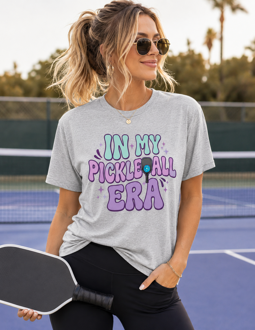 In My Pickleball Era Retro Graphic Tee | Trendy Pickleball Shirt for Women