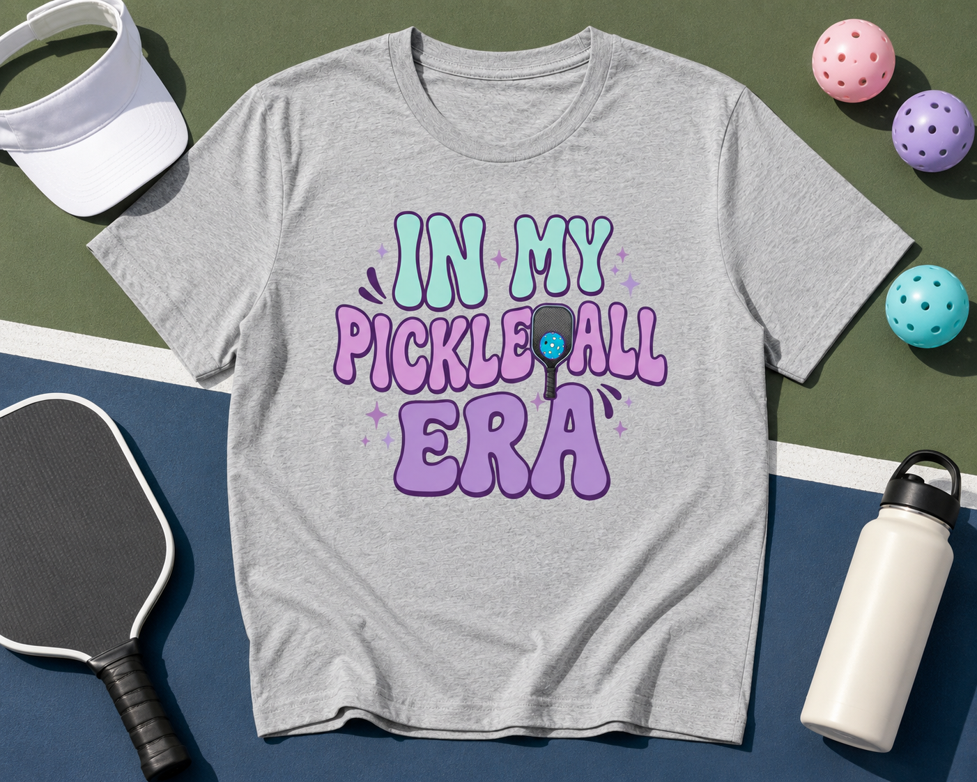 In My Pickleball Era Retro Graphic Tee | Trendy Pickleball Shirt for Women