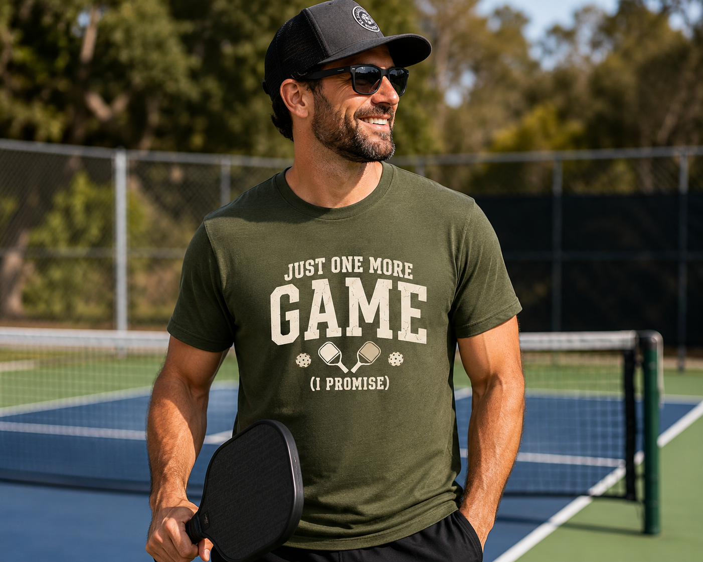 Just One More Game Shirt – Funny Pickleball T-Shirt, Pickleball Gift for Men & Women