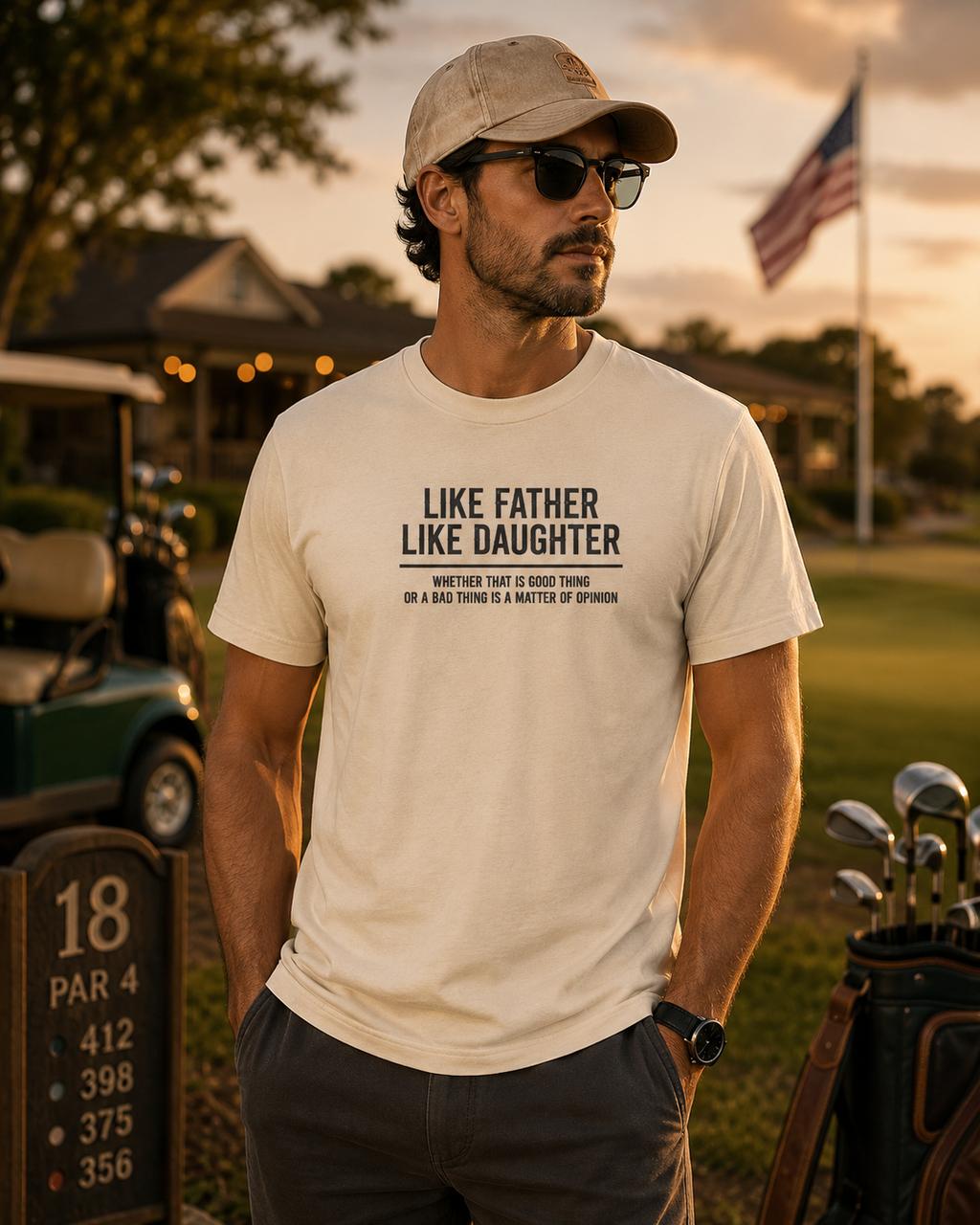 Like Father Like Daughter – Funny Dad Shirt | Father Daughter Matching Humor Tee | Father’s Day Gift for Dad | Family Graphic T-Shirt