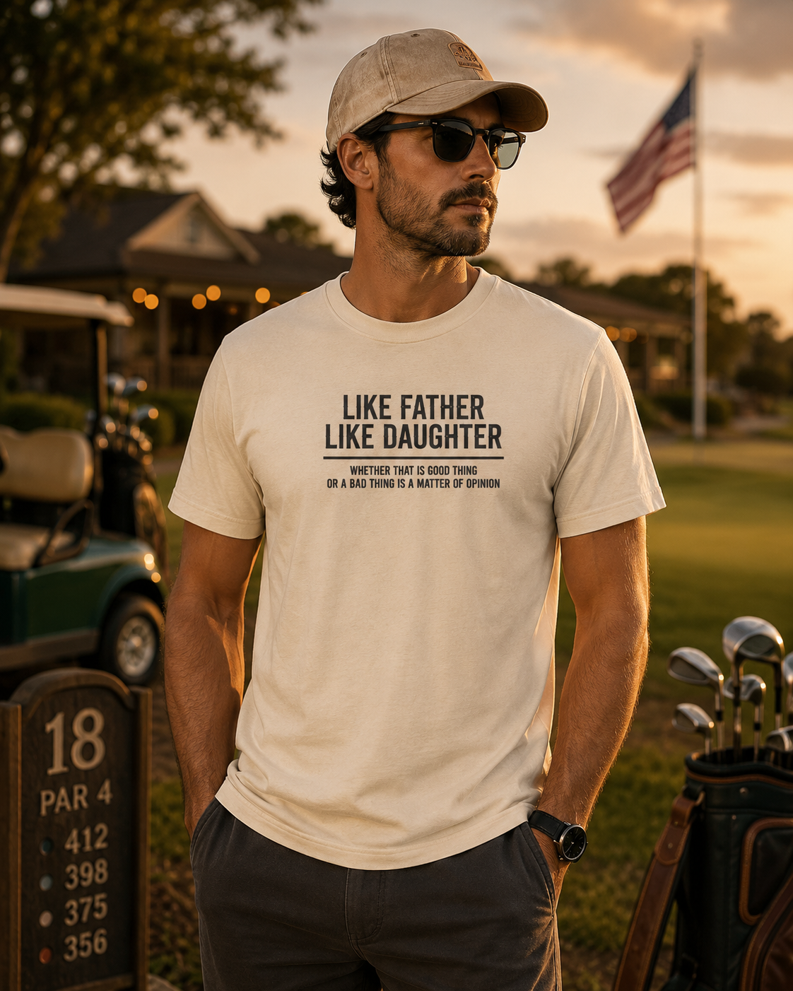 Like Father Like Daughter – Funny Dad Shirt | Father Daughter Matching Humor Tee | Father’s Day Gift for Dad | Family Graphic T-Shirt