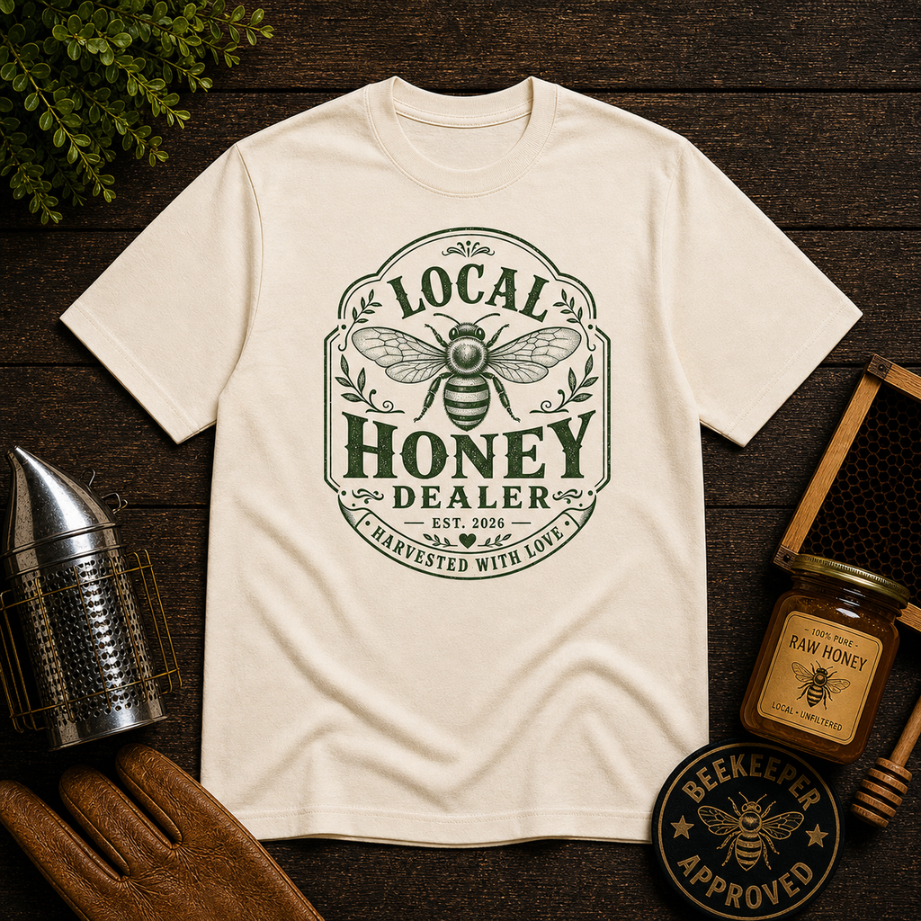 Local Honey Dealer Shirt – Beekeeping T-Shirt – Save the Bees Apparel