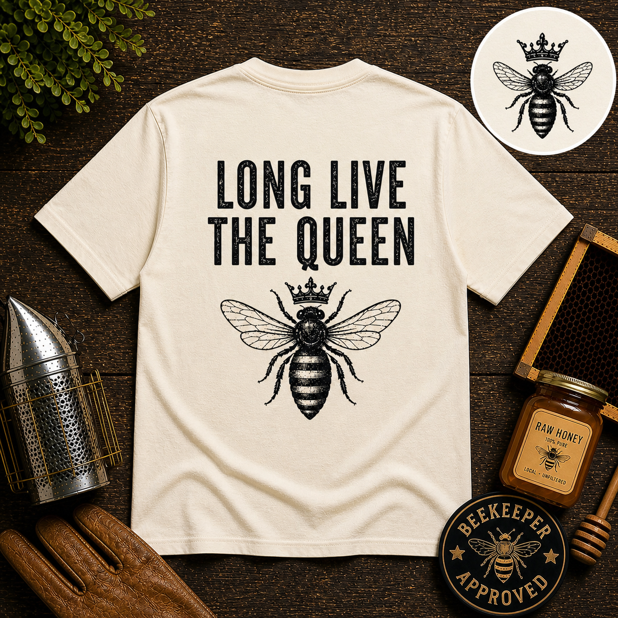 Long Live the Queen Shirt – Beekeeping T-Shirt – Save the Bees Apparel