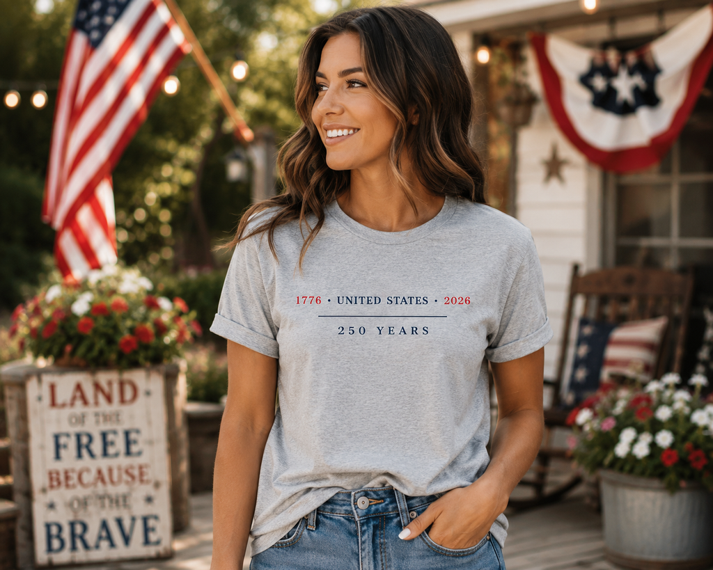 1776 United States 2026 Shirt | America 250 Years Tee | Minimalist Patriotic T-Shirt | USA Semiquincentennial Heritage Shirt