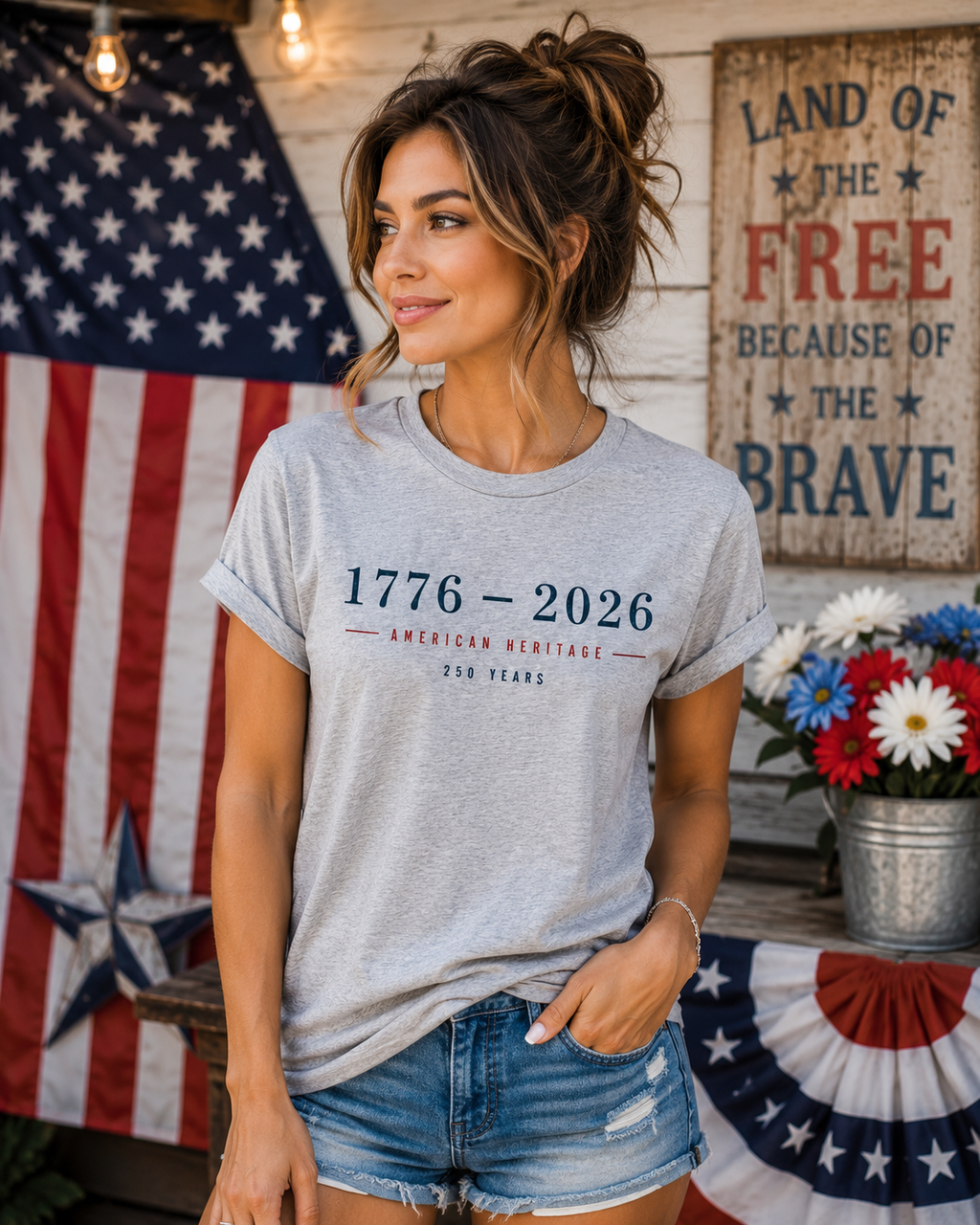 1776–2026 American Heritage Shirt | USA 250 Years Patriotic T-Shirt | Semiquincentennial Fourth of July Tee