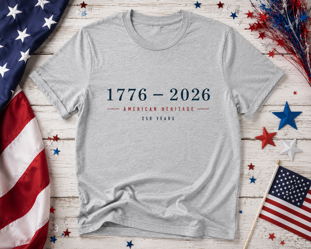 1776–2026 American Heritage Shirt | USA 250 Years Patriotic T-Shirt | Semiquincentennial Fourth of July Tee