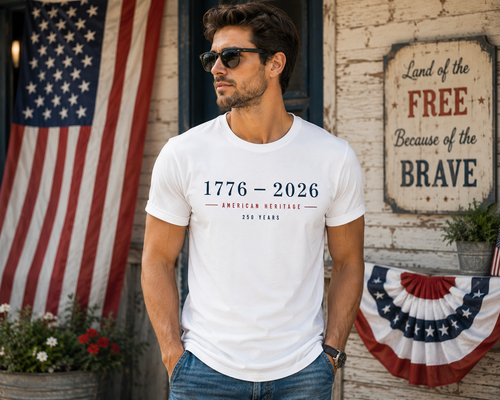 1776–2026 American Heritage Shirt | USA 250 Years Patriotic T-Shirt | Semiquincentennial Fourth of July Tee