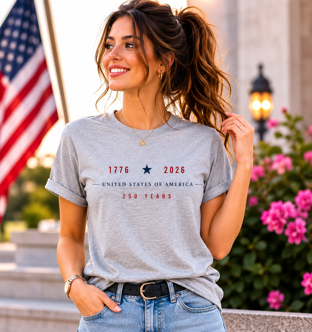 USA 250 Years Anniversary Shirt | 1776–2026 Semiquincentennial T-Shirt | United States of America Patriotic Tee