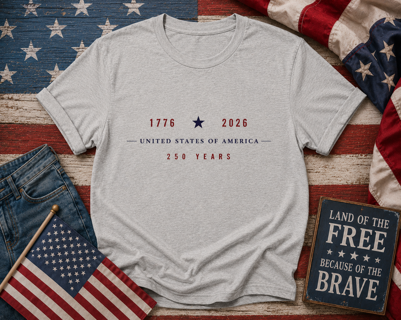 USA 250 Years Anniversary Shirt | 1776–2026 Semiquincentennial T-Shirt | United States of America Patriotic Tee
