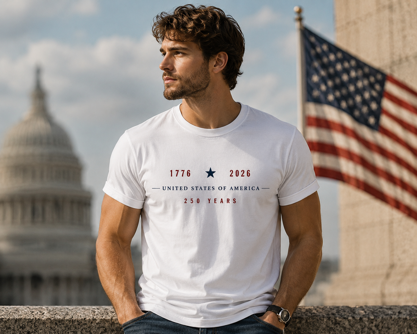 USA 250 Years Anniversary Shirt | 1776–2026 Semiquincentennial T-Shirt | United States of America Patriotic Tee