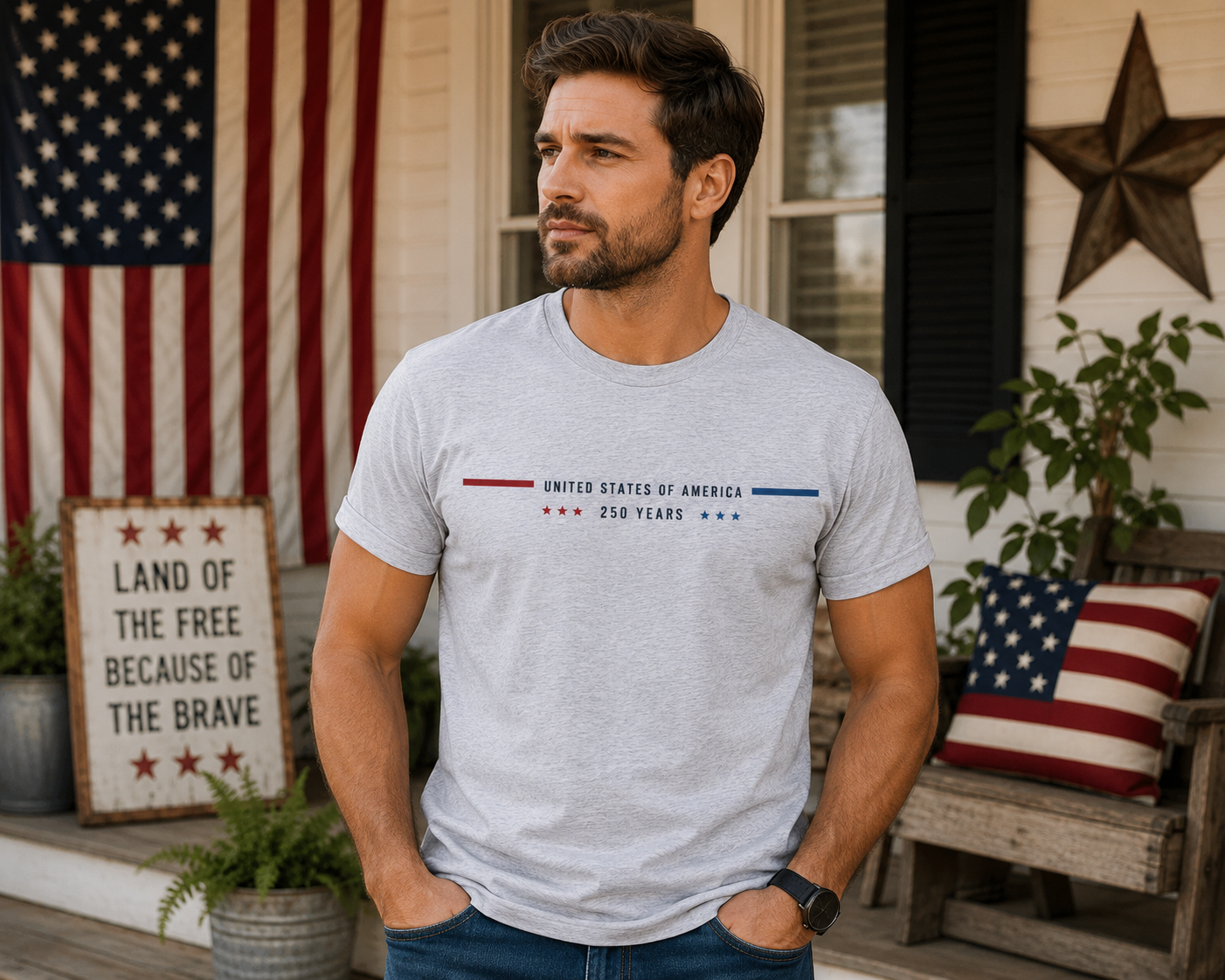 United States of America 250 Years Shirt | Minimalist Patriotic Tee | USA Semiquincentennial 2026 Shirt | American Heritage T-Shirt