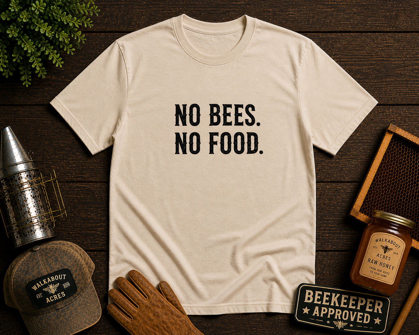 No Bees, No Food  Shirt – Beekeeping T-Shirt – Save the Bees Apparel