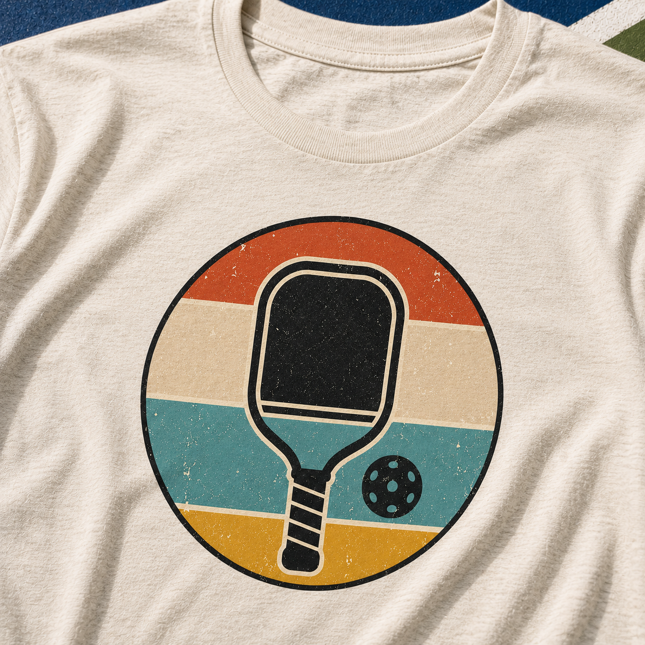 Retro Pickleball Paddle Vintage Graphic T-Shirt | Classic Retro Court Style Tee Unisex Soft style T-Shirt