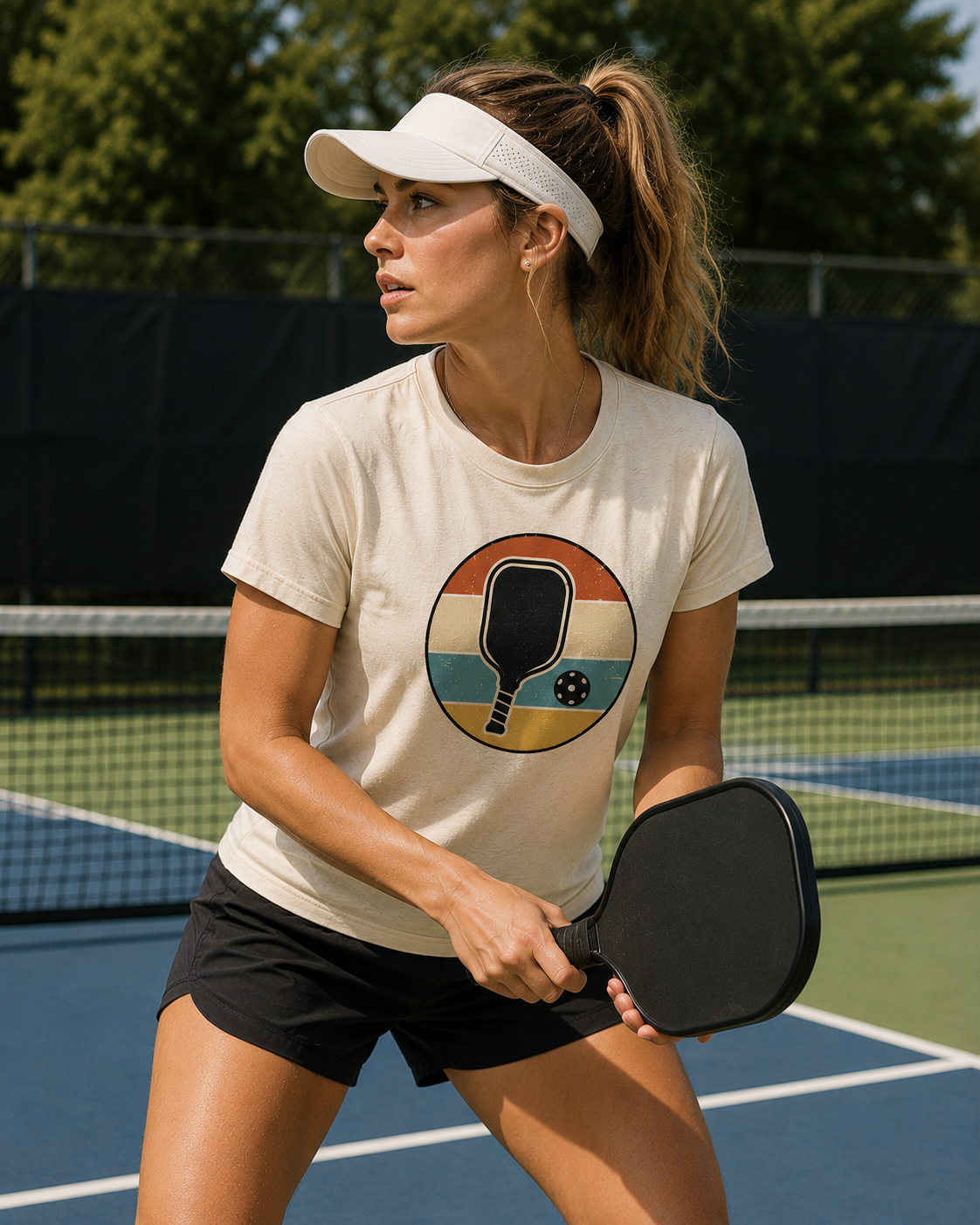 Retro Pickleball Paddle Vintage Graphic T-Shirt | Classic Retro Court Style Tee Unisex Soft style T-Shirt
