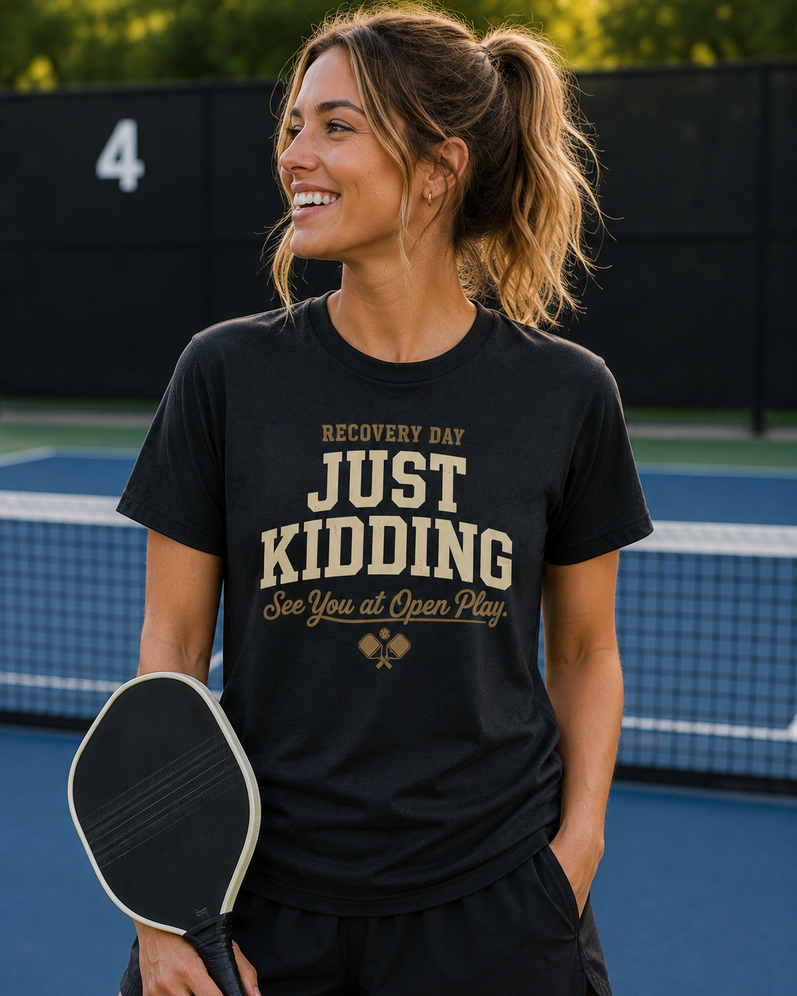 Recovery Day Just Kidding Pickleball Shirt | Funny Open Play Pickleball Tee | Vintage Pickleball Graphic T-Shirt