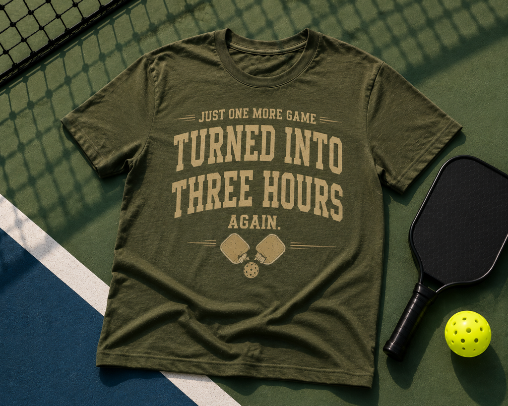 Just One More Game Turned Into Three Hours Again Pickleball Shirt – Vintage Pickleball Tee
