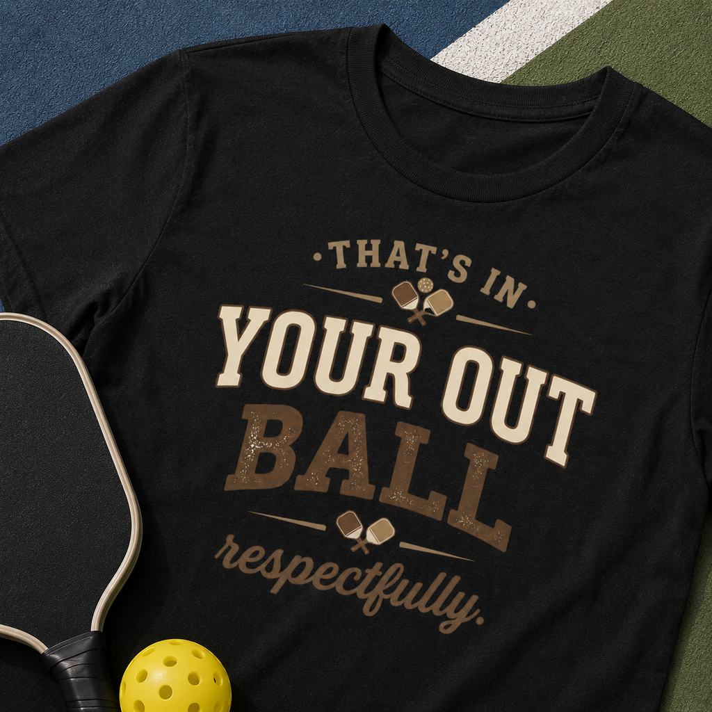 That’s In Your Out Ball Pickleball Shirt | Funny Pickleball Tee | Vintage Pickleball Graphic Unisex Softstyle T-Shirt