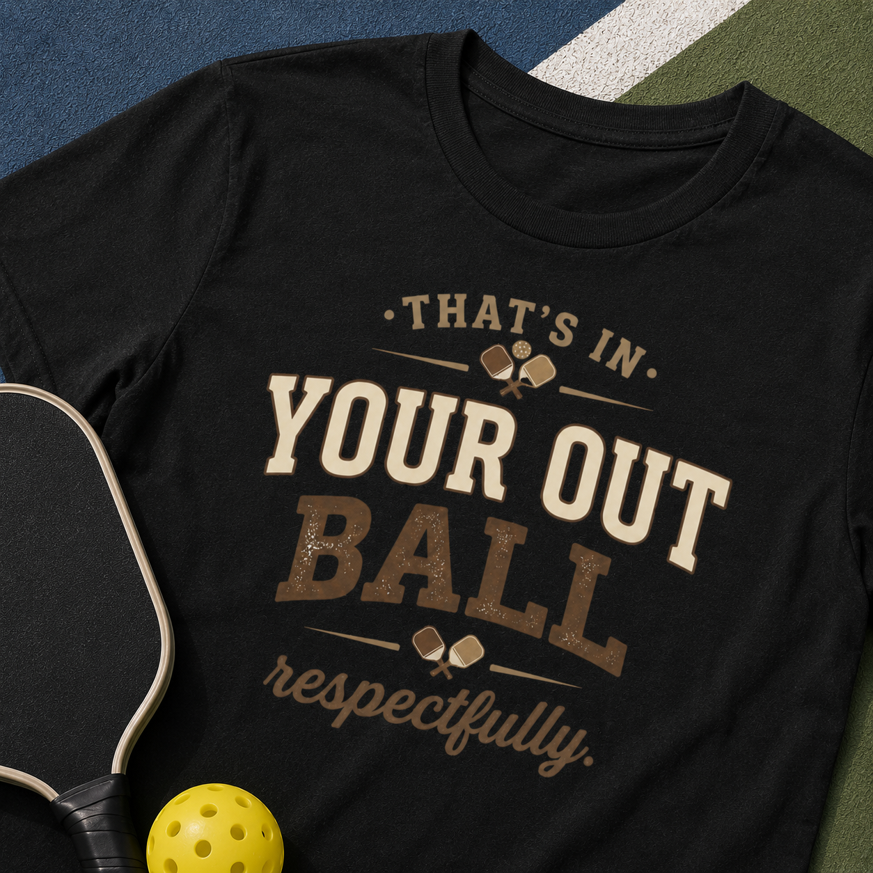 That’s In Your Out Ball Pickleball Shirt | Funny Pickleball Tee | Vintage Pickleball Graphic Unisex Softstyle T-Shirt