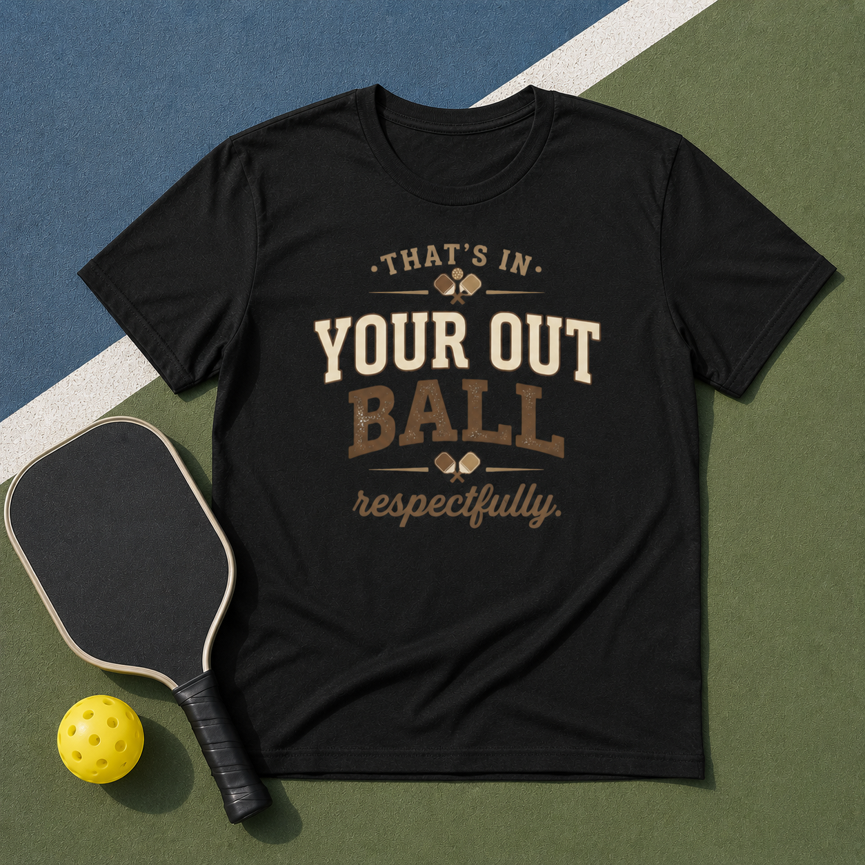 That’s In Your Out Ball Pickleball Shirt | Funny Pickleball Tee | Vintage Pickleball Graphic Unisex Softstyle T-Shirt