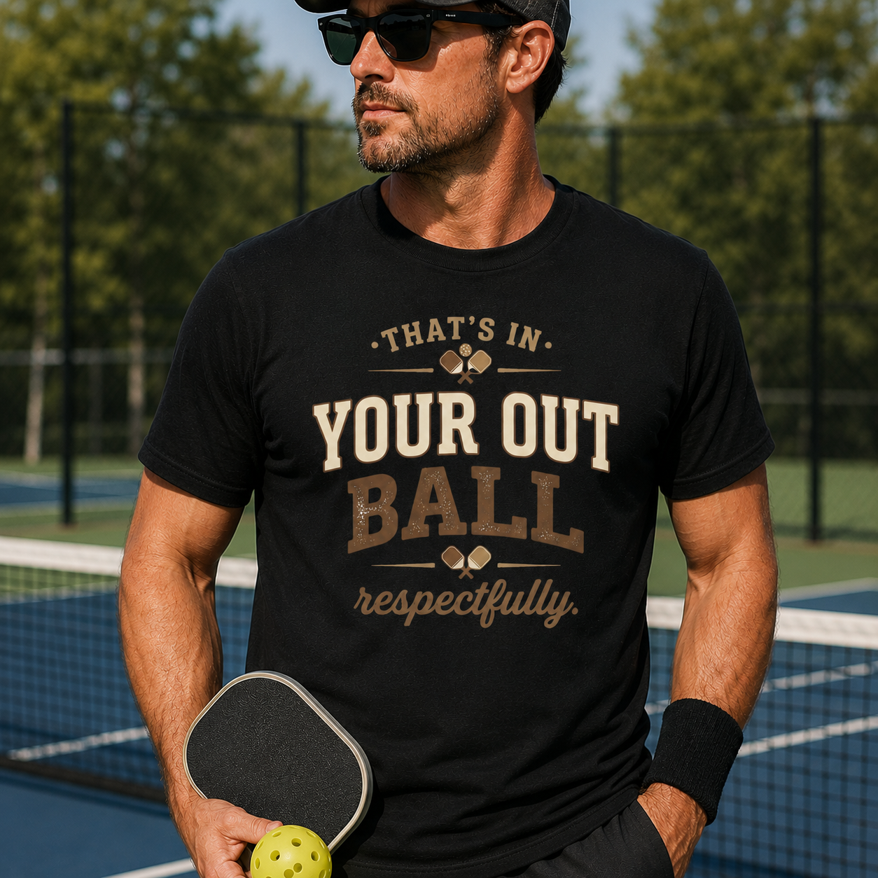 That’s In Your Out Ball Pickleball Shirt | Funny Pickleball Tee | Vintage Pickleball Graphic Unisex Softstyle T-Shirt